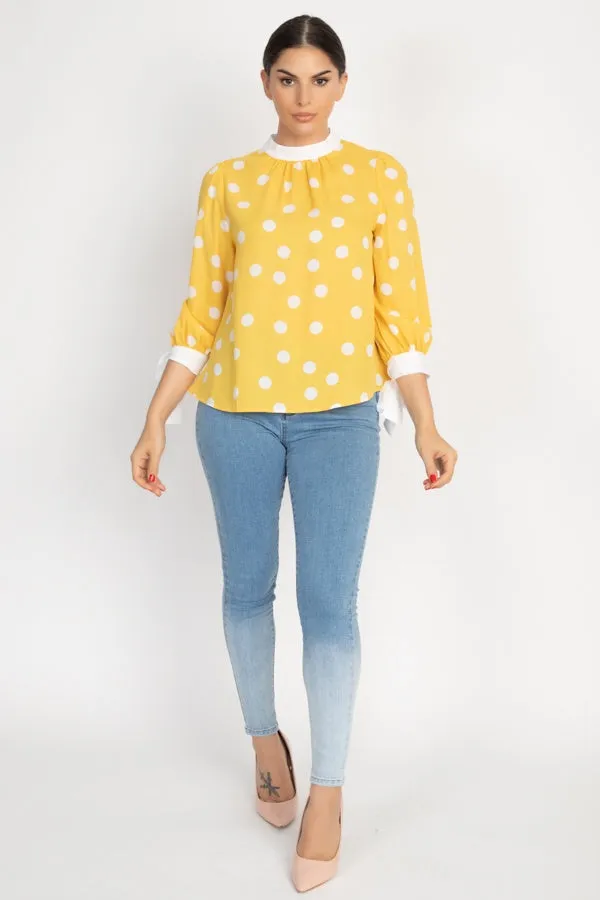 Long Sleeve Polka Dot Shirt