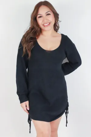 LONG SLEEVE SWEATER KNIT DRESS