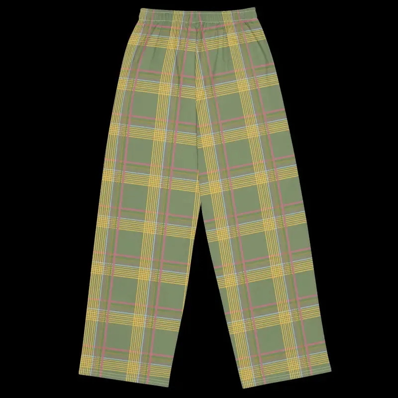 Luxurious Green Wide Leg Pants for Party Style