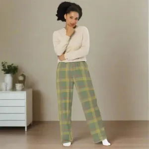 Luxurious Green Wide Leg Pants for Party Style