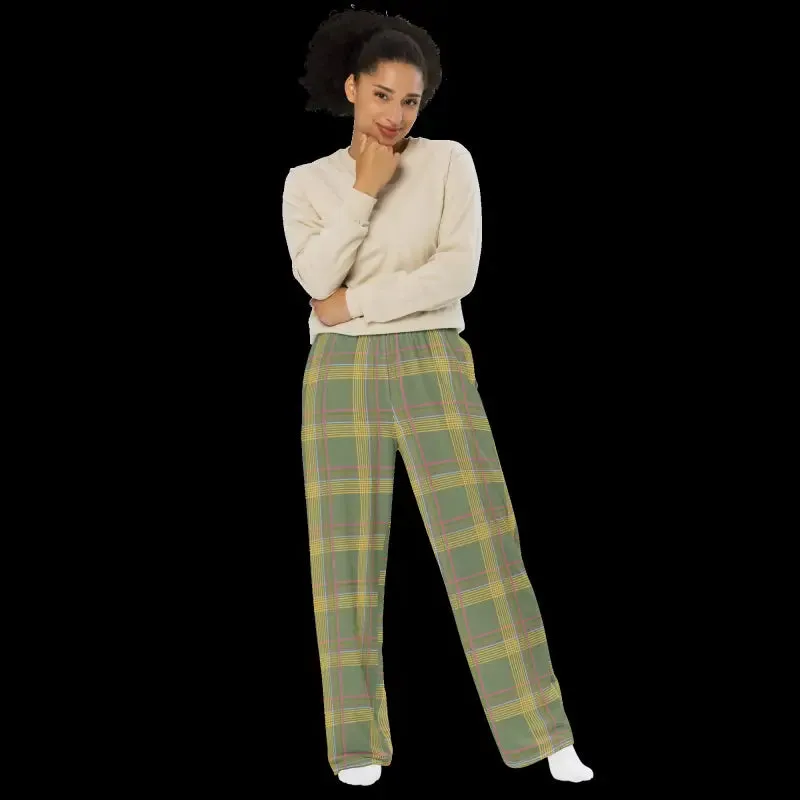 Luxurious Green Wide Leg Pants for Party Style