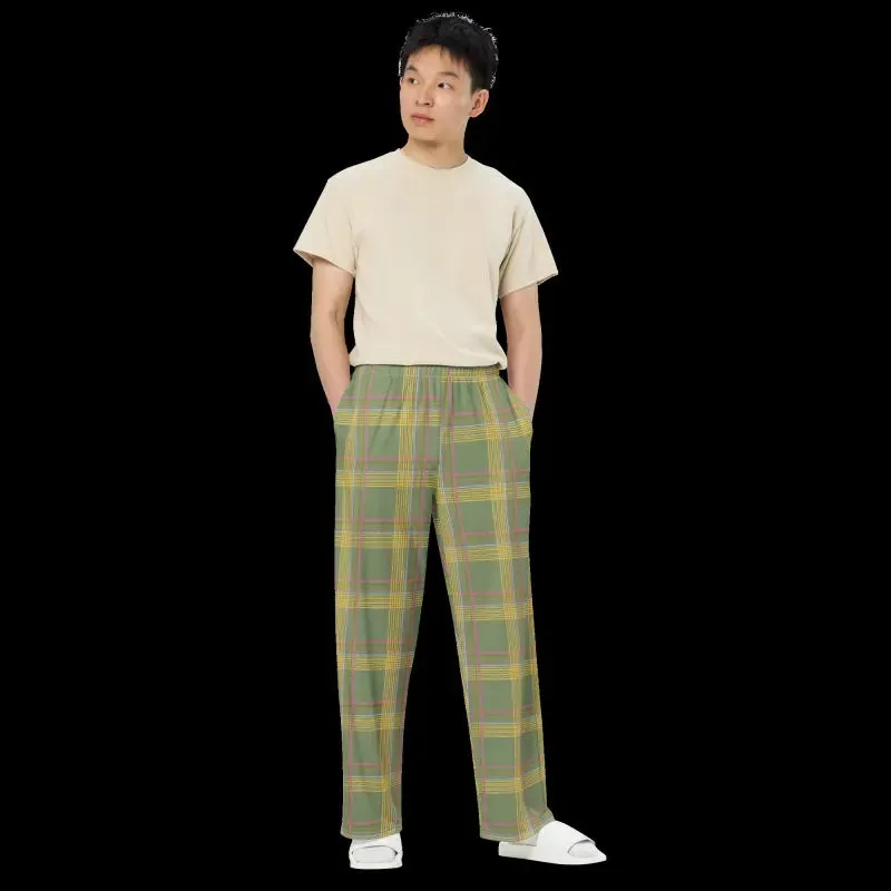 Luxurious Green Wide Leg Pants for Party Style