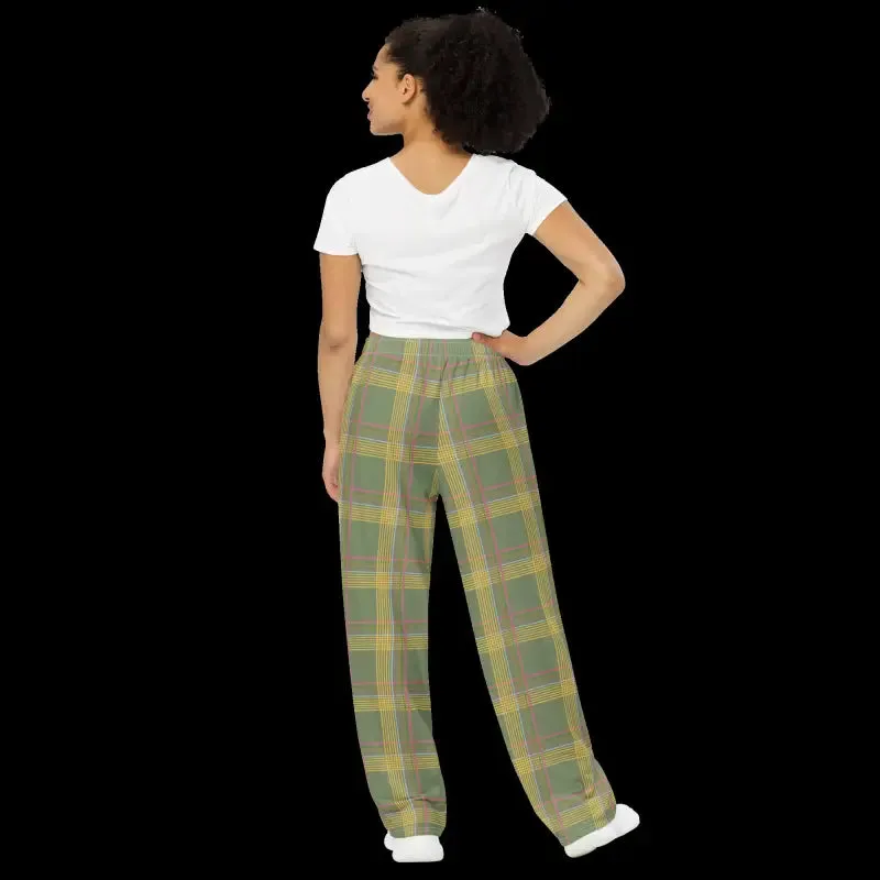 Luxurious Green Wide Leg Pants for Party Style