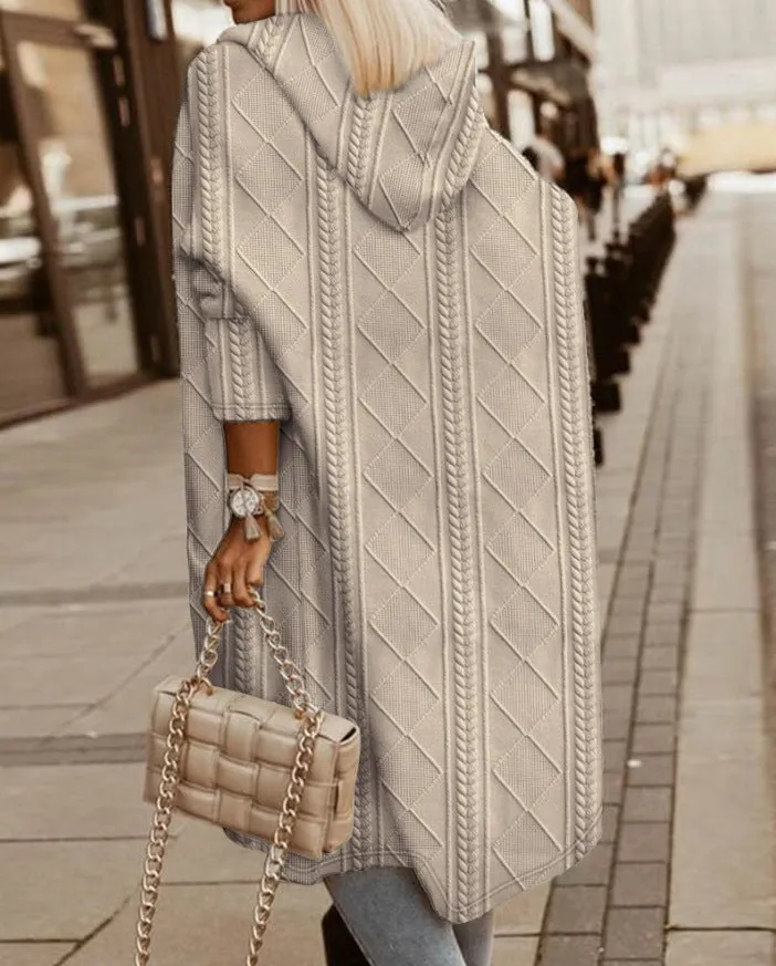 Madison | Cozy Hooded Cable Knit Cardigan