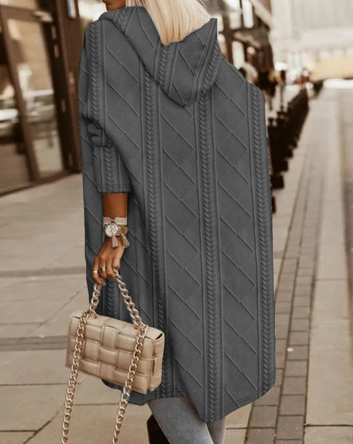 Madison | Cozy Hooded Cable Knit Cardigan