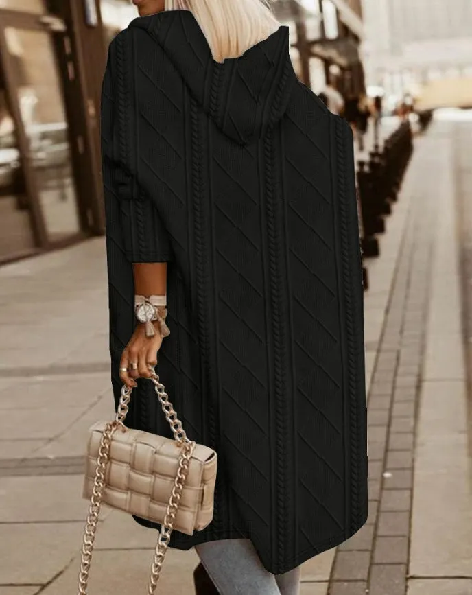 Madison | Cozy Hooded Cable Knit Cardigan