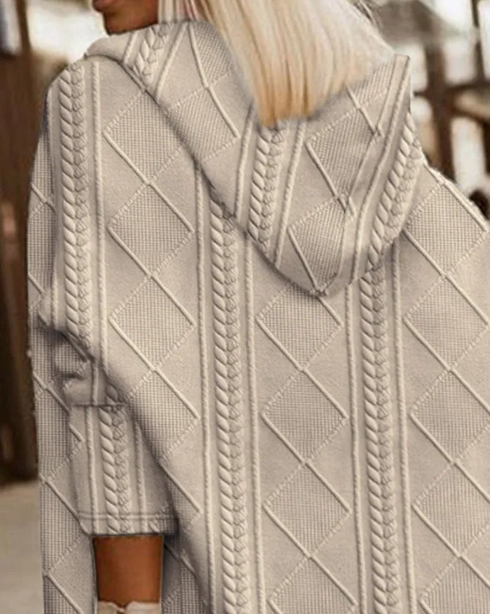 Madison | Cozy Hooded Cable Knit Cardigan