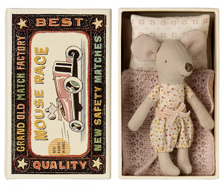 Maileg little sister mouse in matchbox 2024