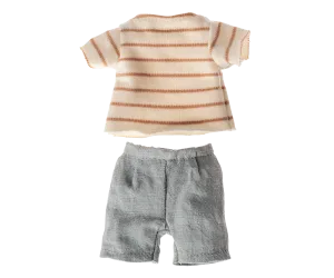 Maileg shorts and stripe tee Size 1