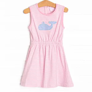 Make a Splash Applique Dress, Pink