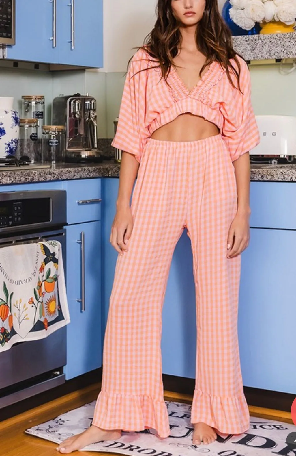 Make me Happy Gingham Pants