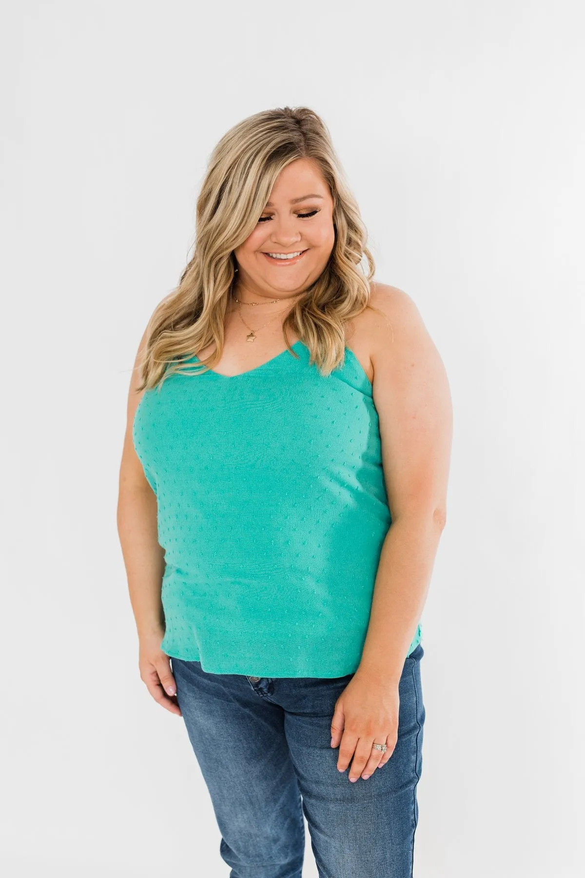 Make You Notice Me Racerback Tank Top- Deep Teal