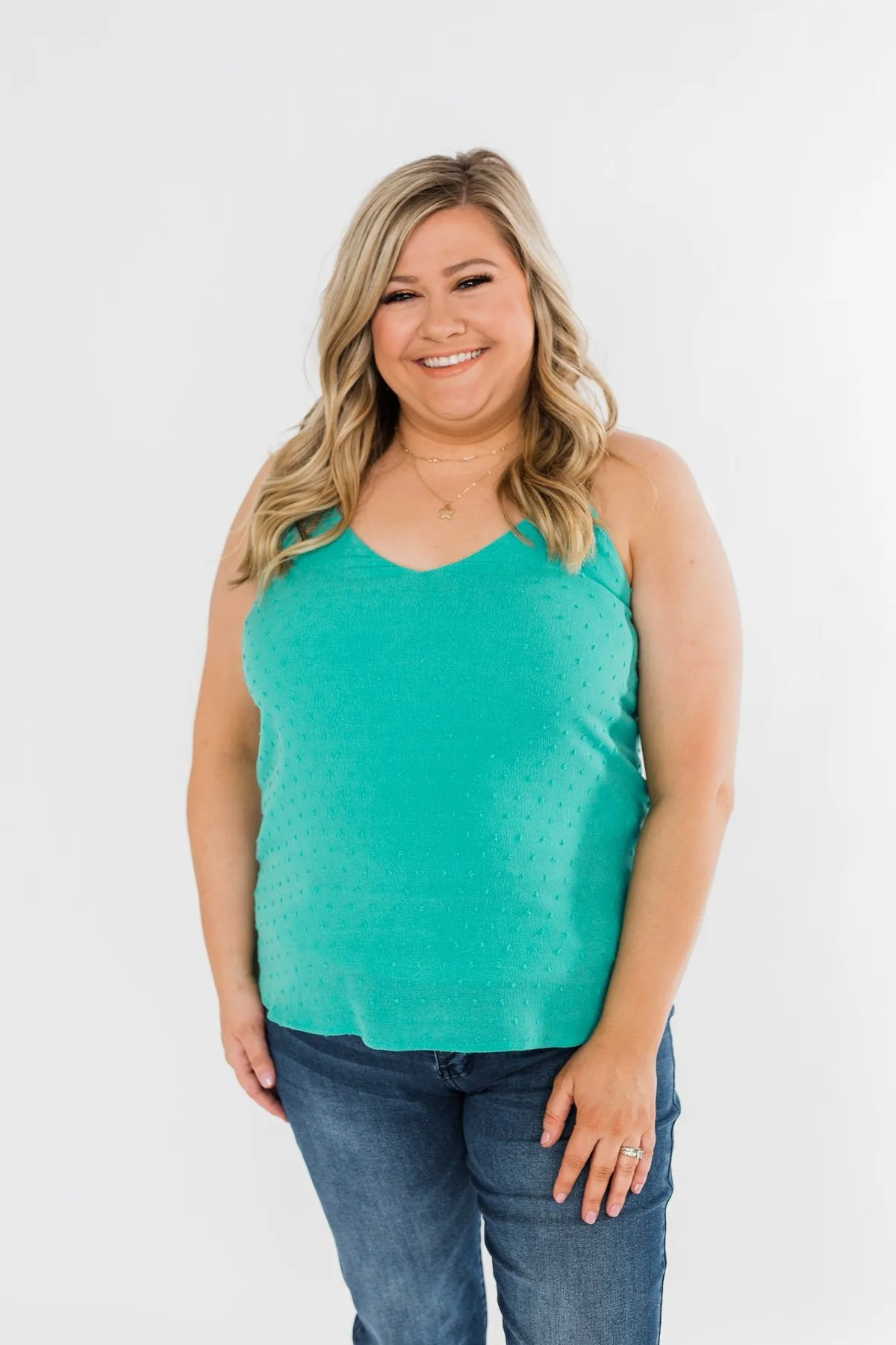 Make You Notice Me Racerback Tank Top- Deep Teal