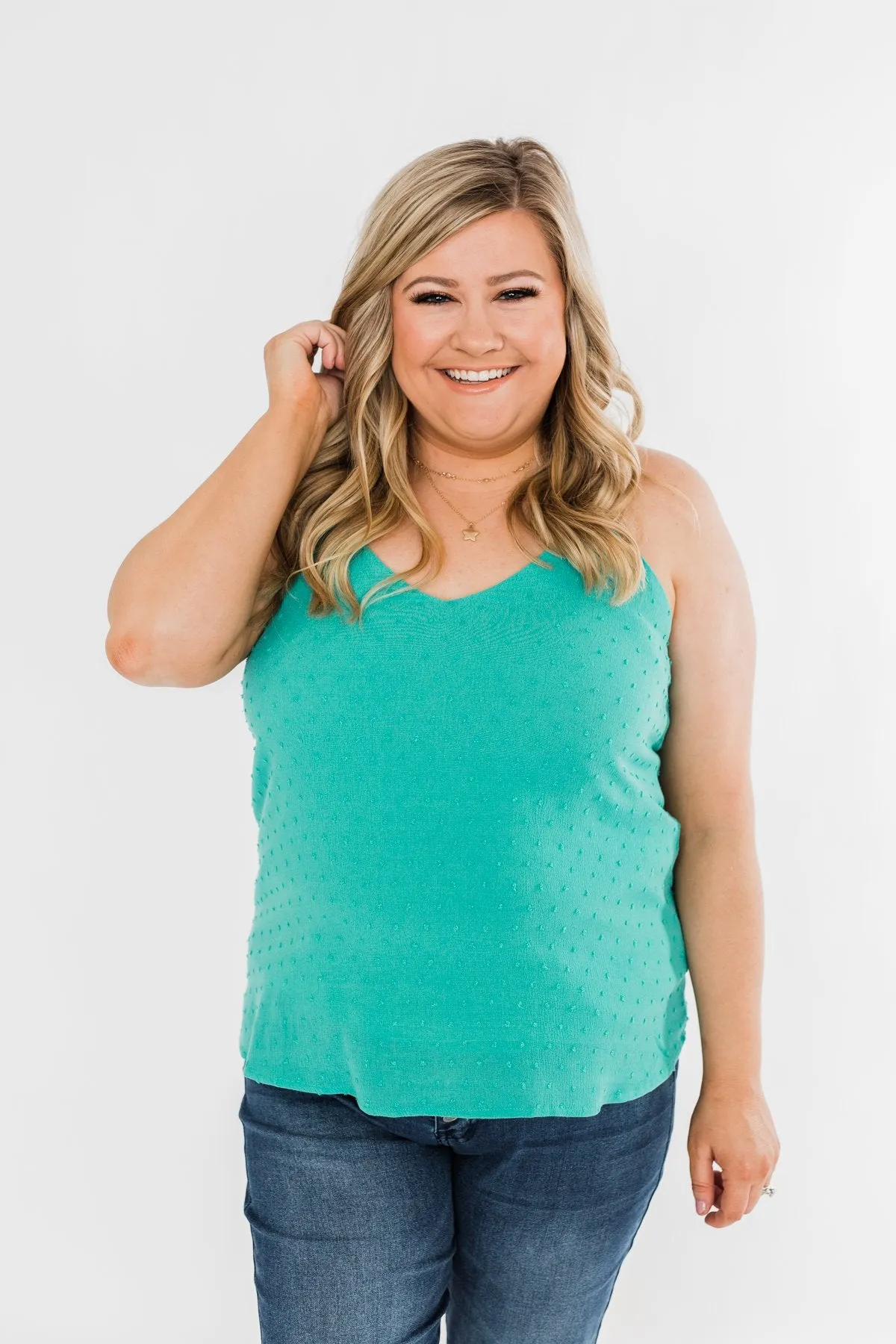 Make You Notice Me Racerback Tank Top- Deep Teal