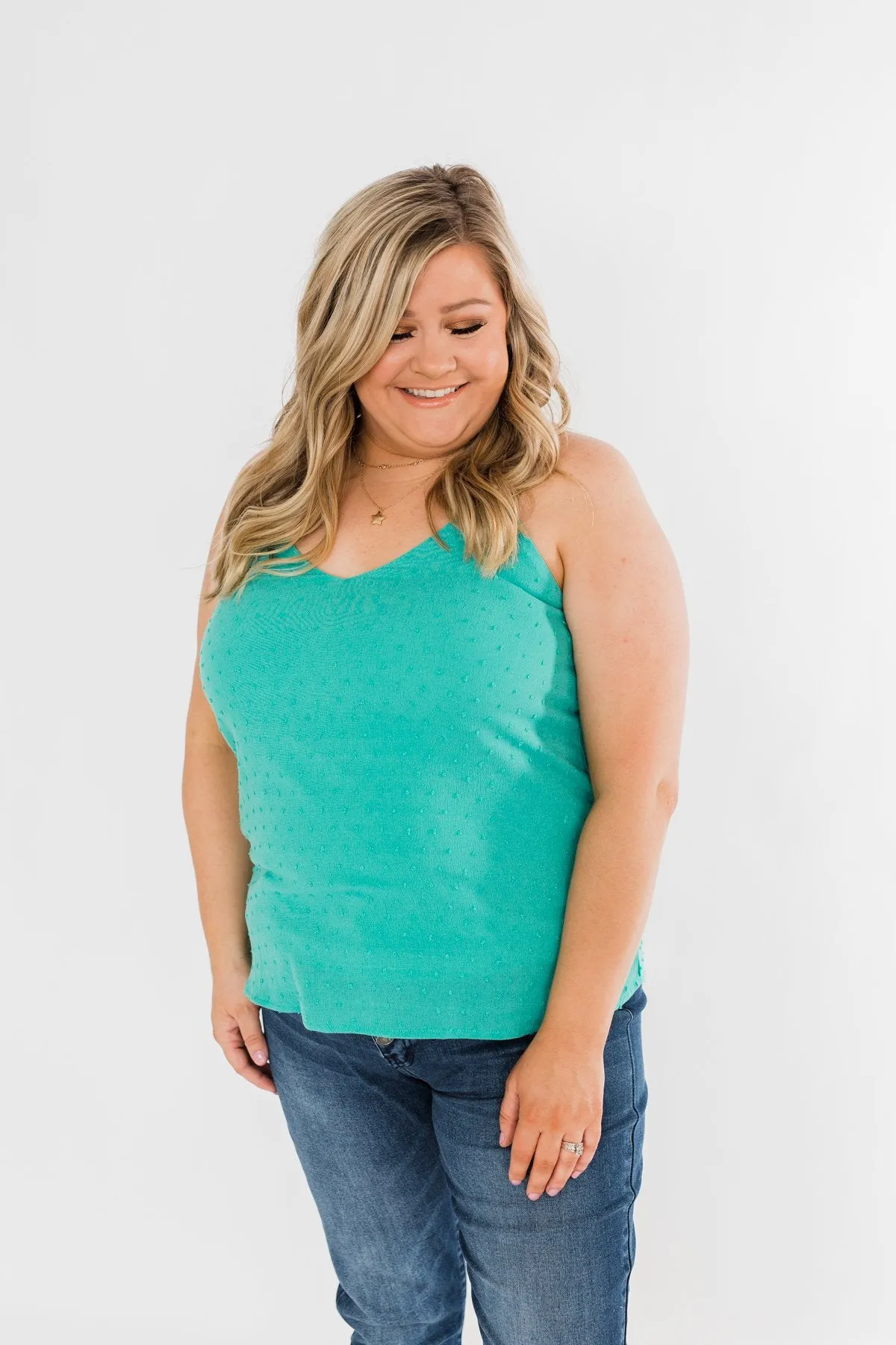 Make You Notice Me Racerback Tank Top- Deep Teal