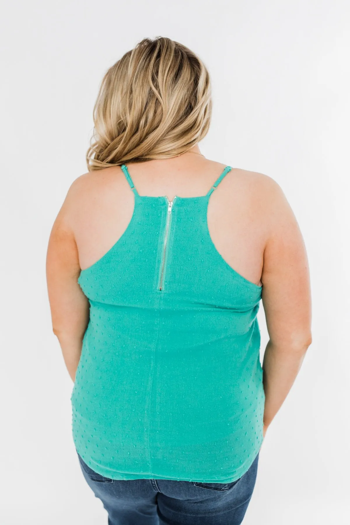 Make You Notice Me Racerback Tank Top- Deep Teal