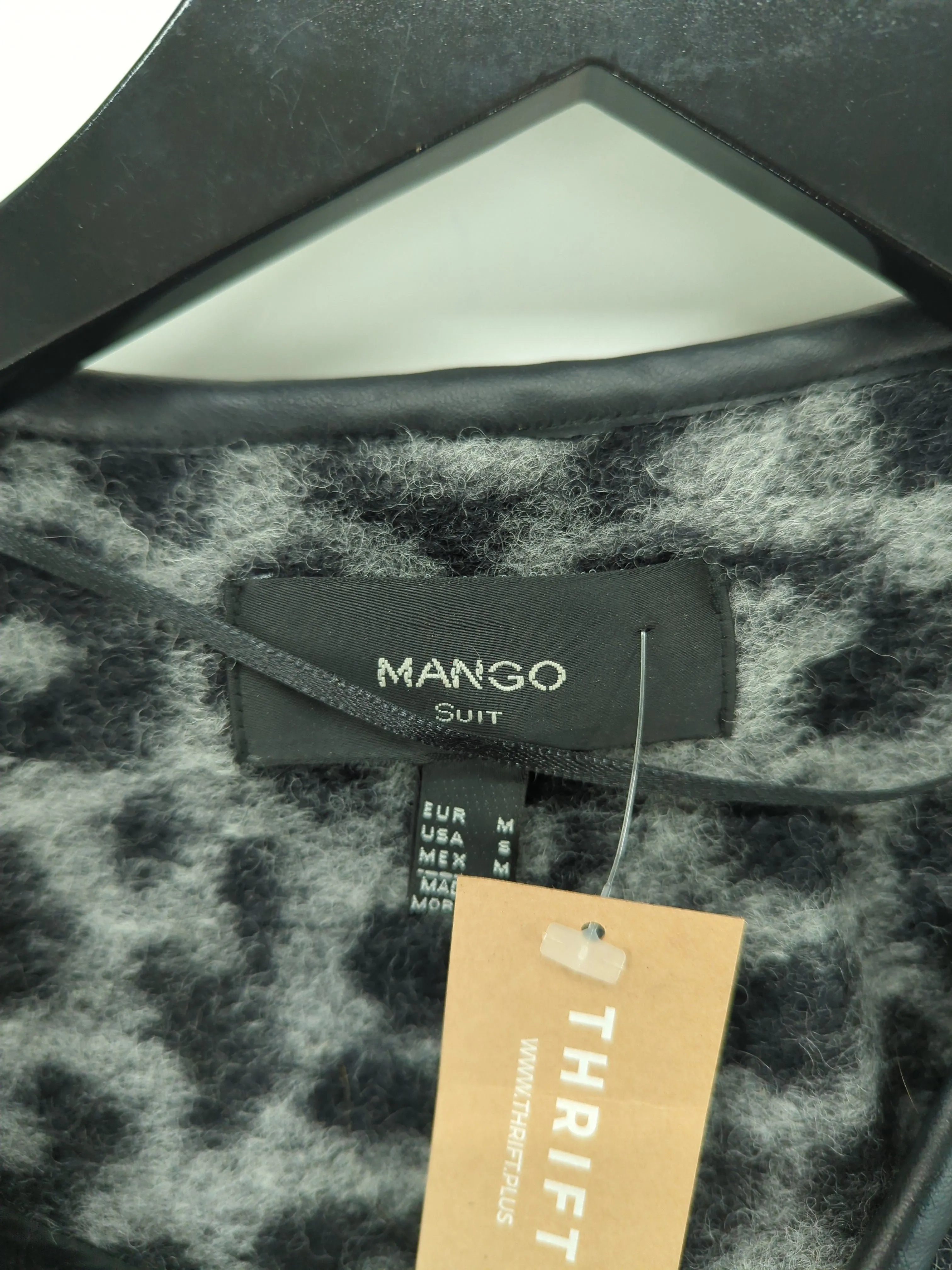 Mango Women's Coat M Multi Wool with Polyester