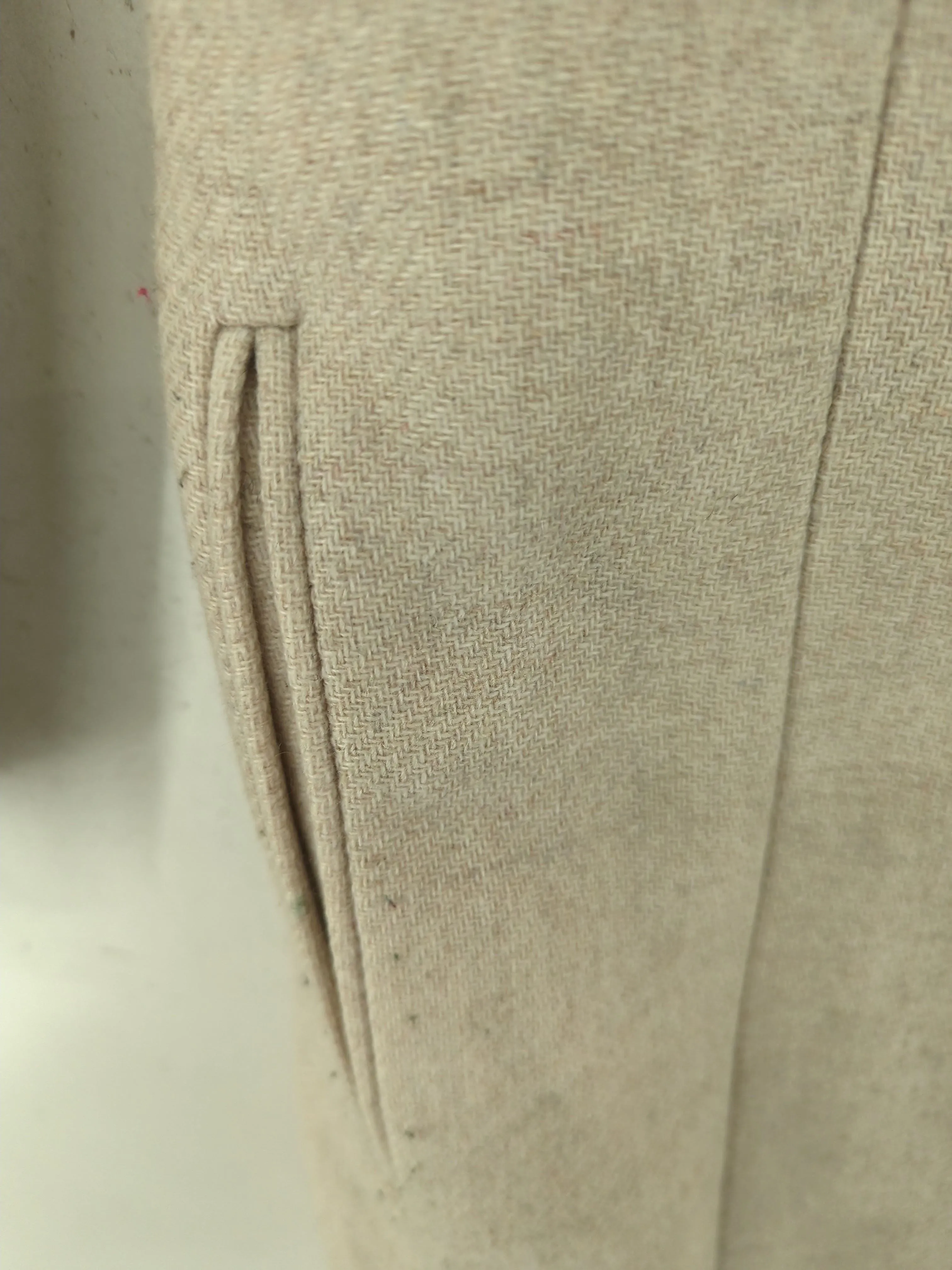 Mango Women's Coat XS Cream Wool with Acrylic, Polyamide, Viscose