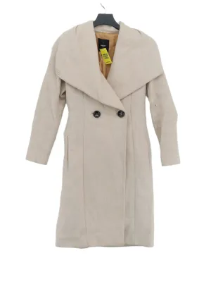 Mango Women's Coat XS Cream Wool with Acrylic, Polyamide, Viscose
