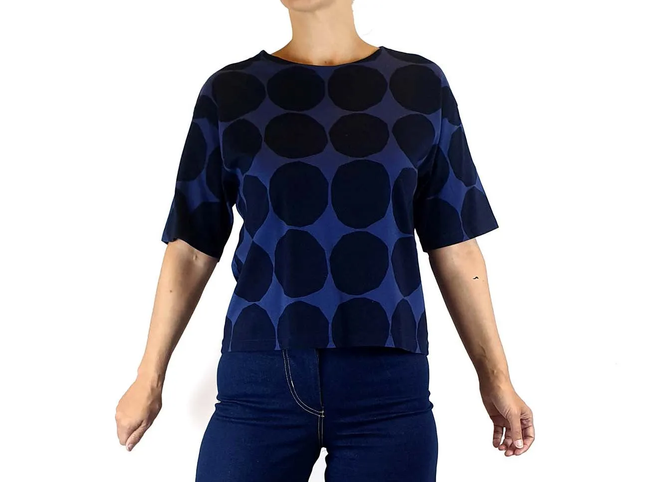 Marimekko x Uniqlo black and purple print top size XXS, fits size 6-8