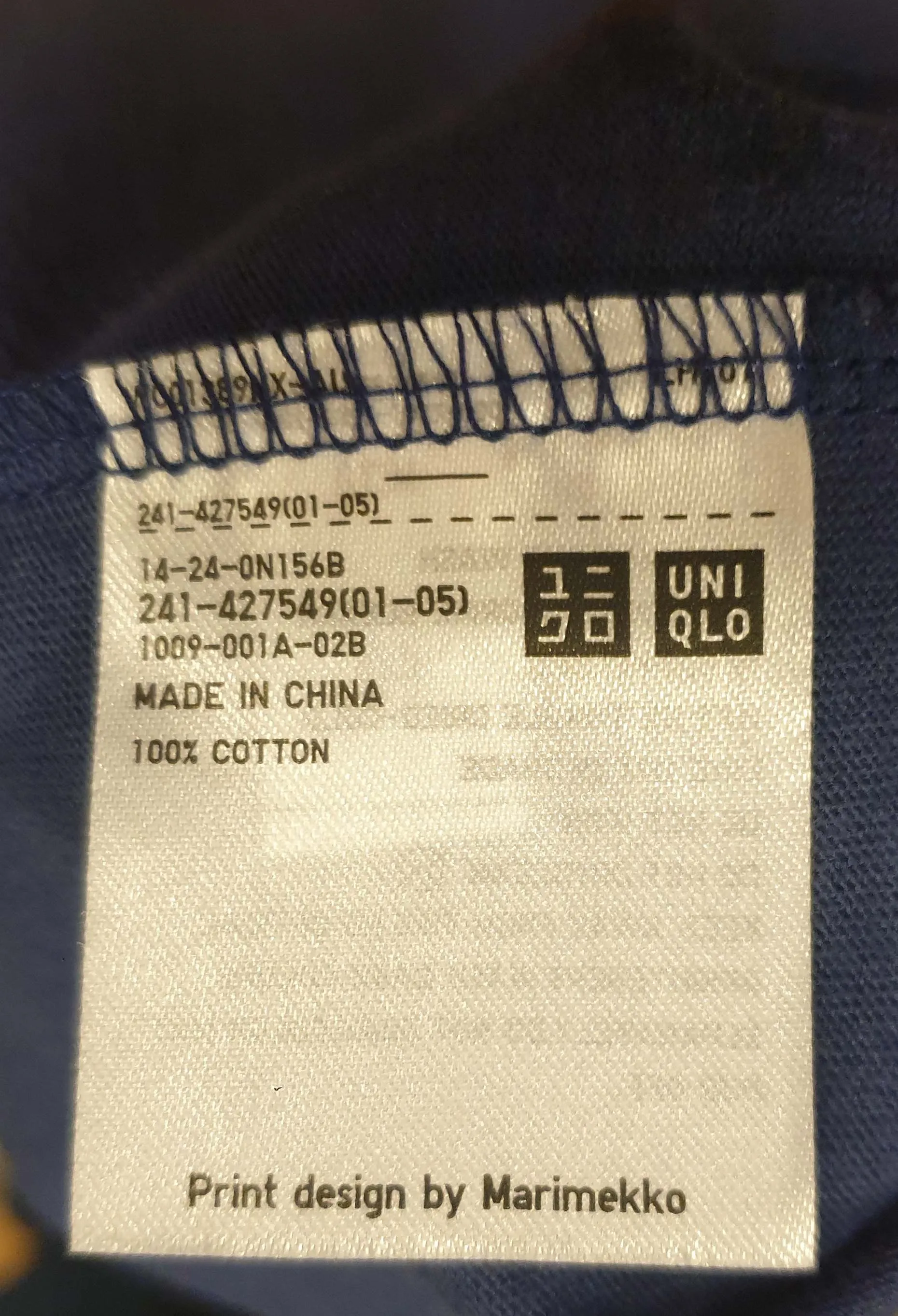 Marimekko x Uniqlo black and purple print top size XXS, fits size 6-8