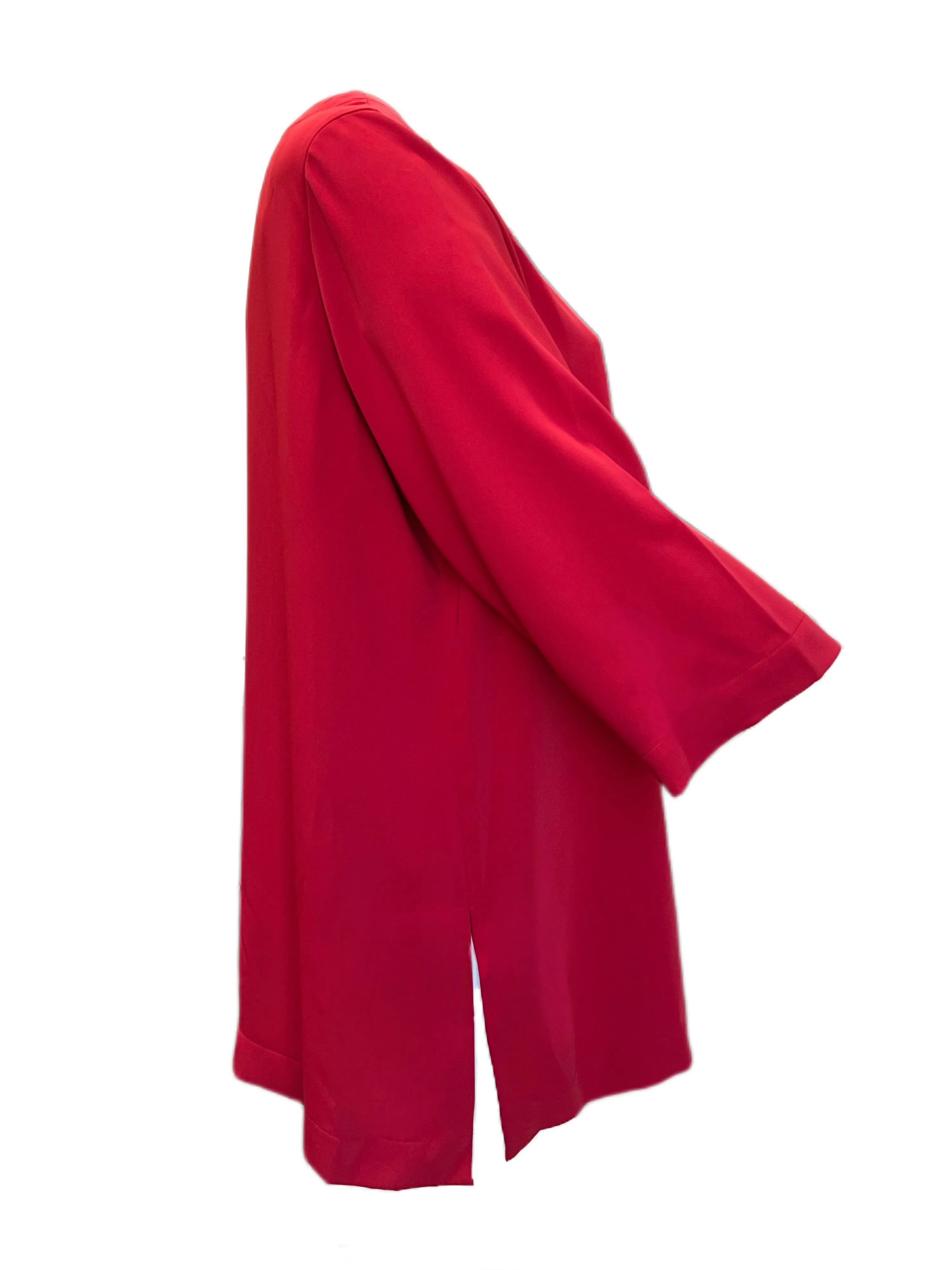 Marina Rinaldi Women's Red Falena Tie Front Blouse NWT