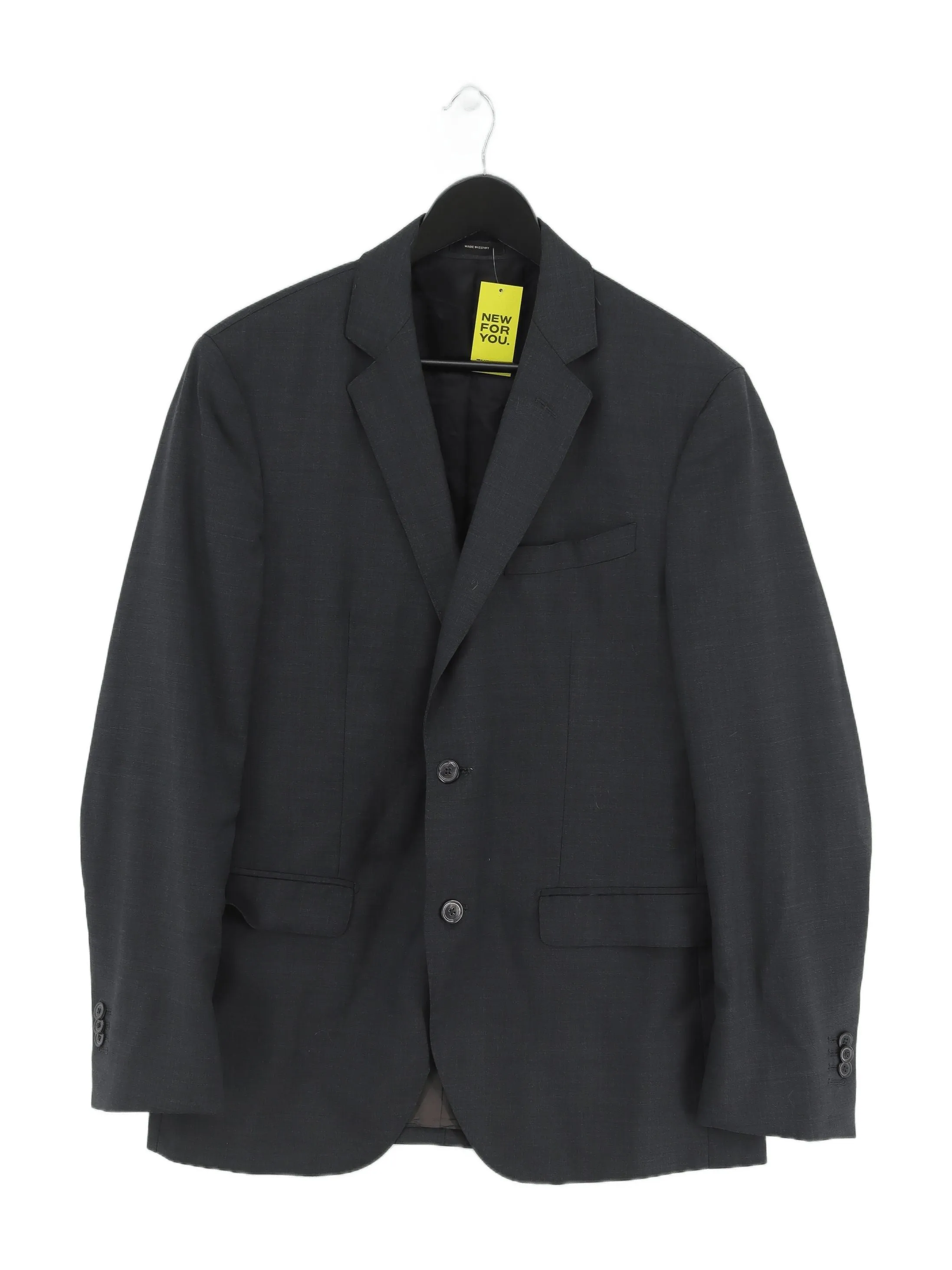 Massimo Dutti Women's Blazer UK 24 Grey Other with Viscose, Wool