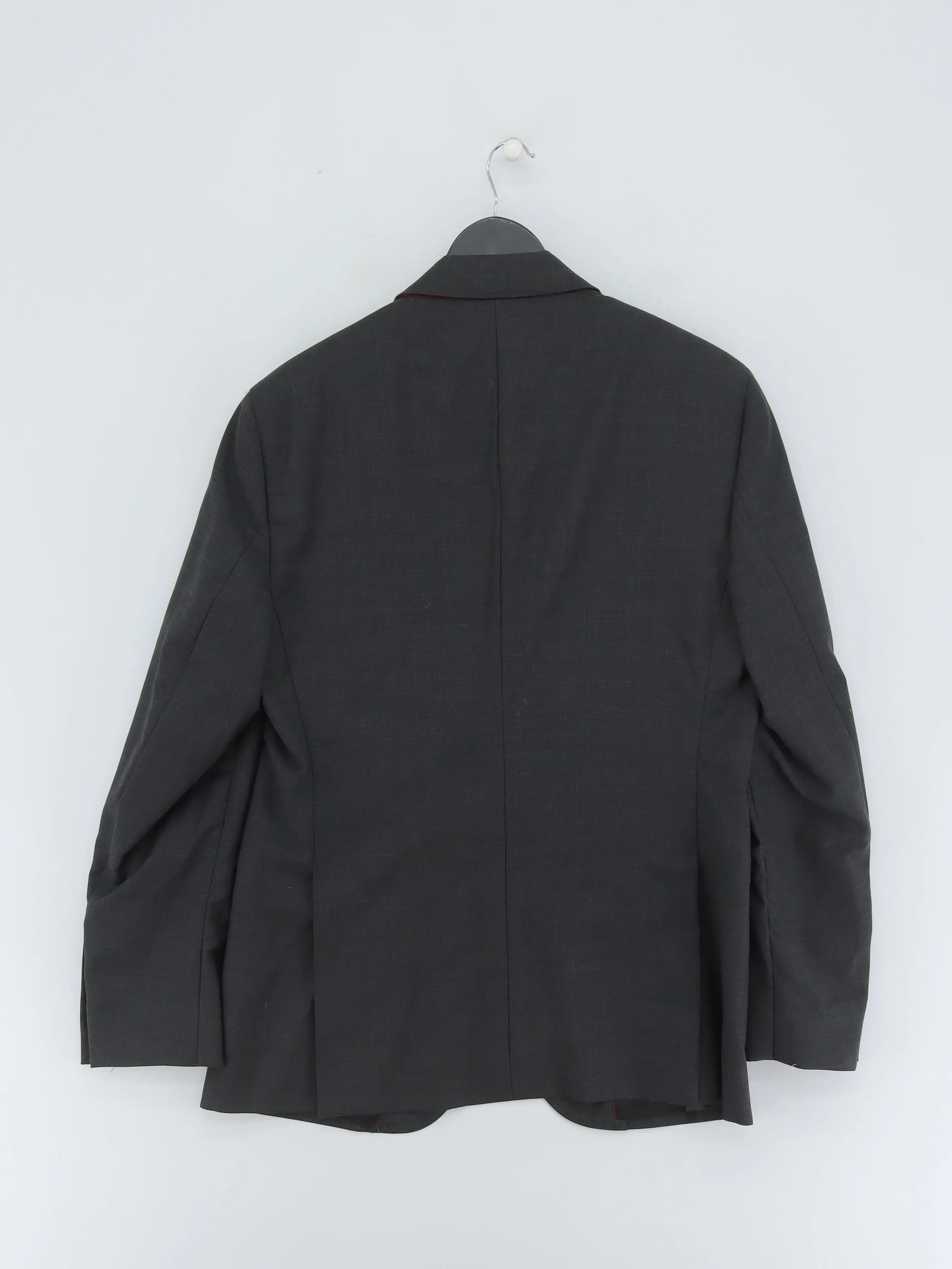 Massimo Dutti Women's Blazer UK 24 Grey Other with Viscose, Wool