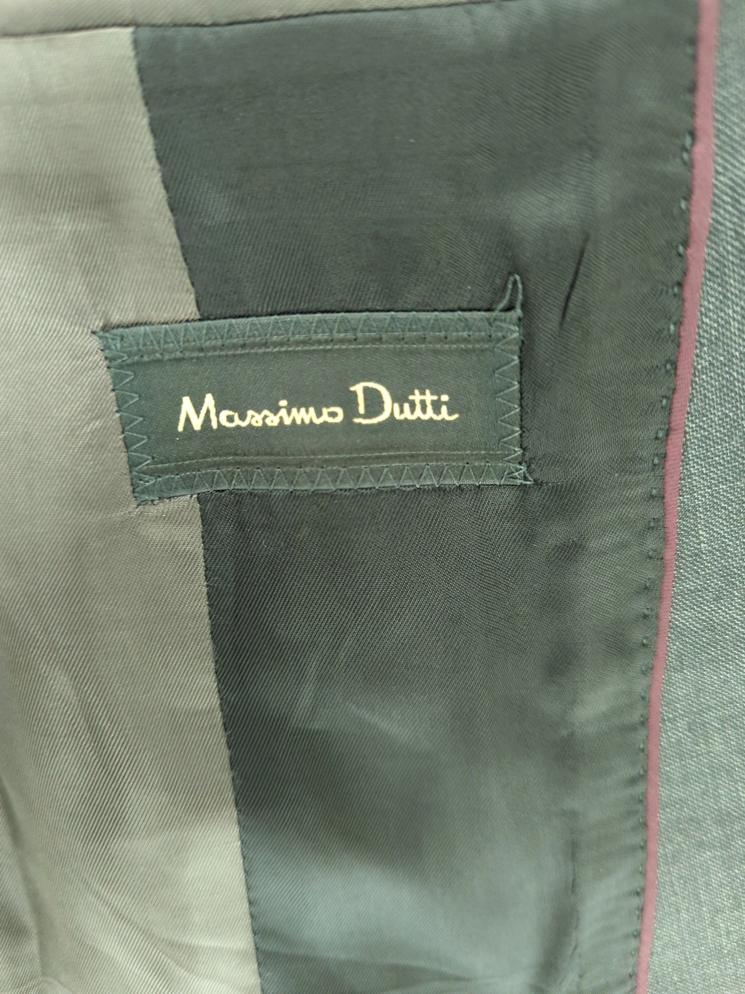 Massimo Dutti Women's Blazer UK 24 Grey Other with Viscose, Wool