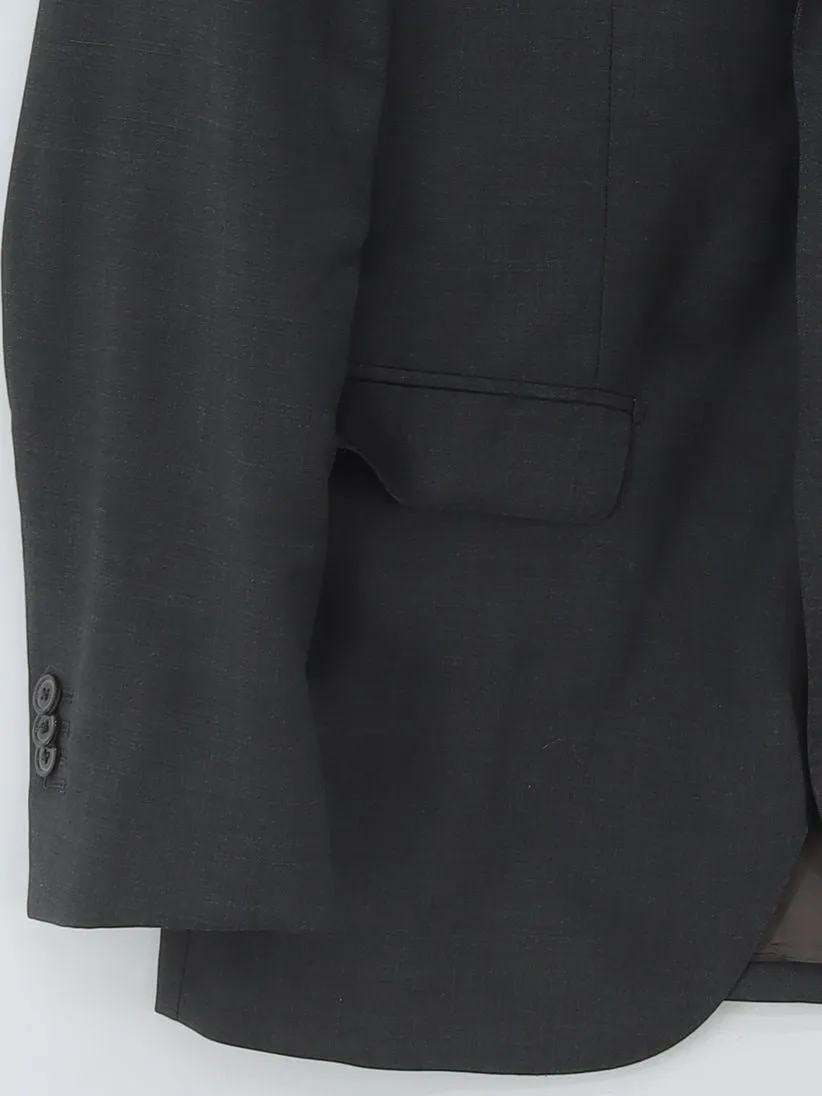 Massimo Dutti Women's Blazer UK 24 Grey Other with Viscose, Wool