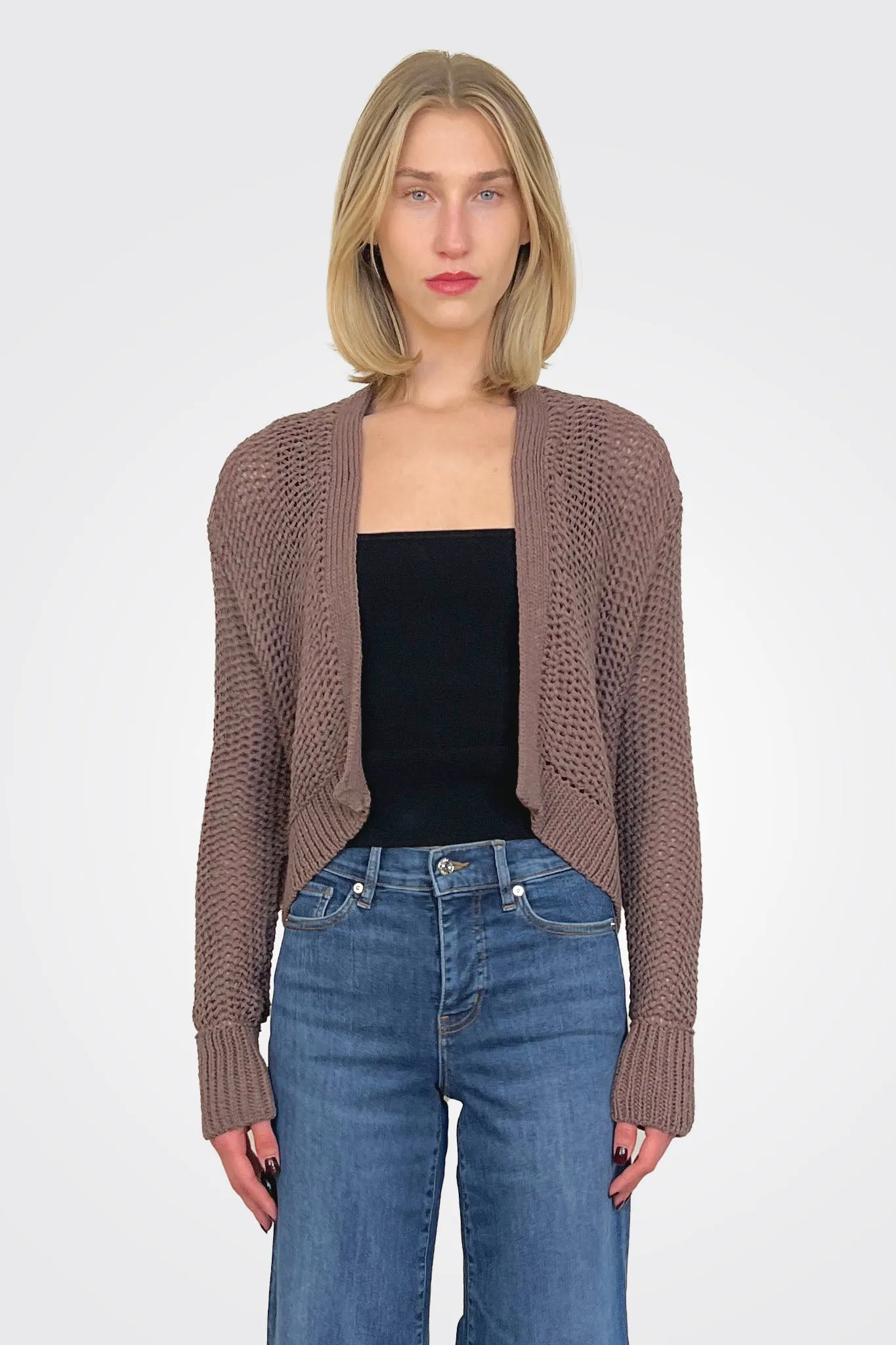 Maura Cropped Cardi - Dark Dusk