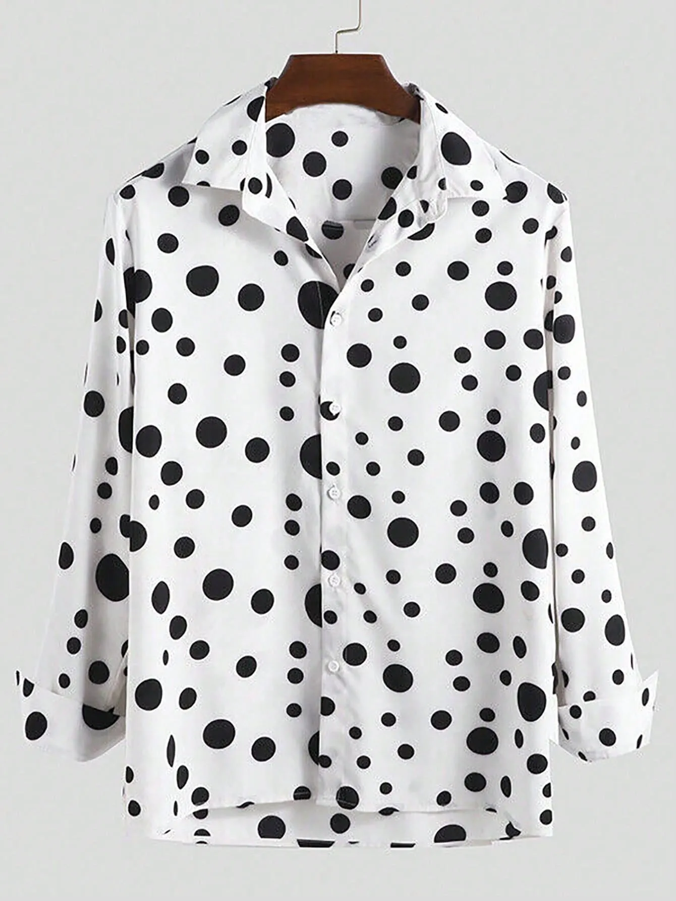 Men Polka Dot Print Shirt