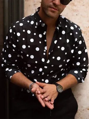 Men Polka Dot Print Shirt