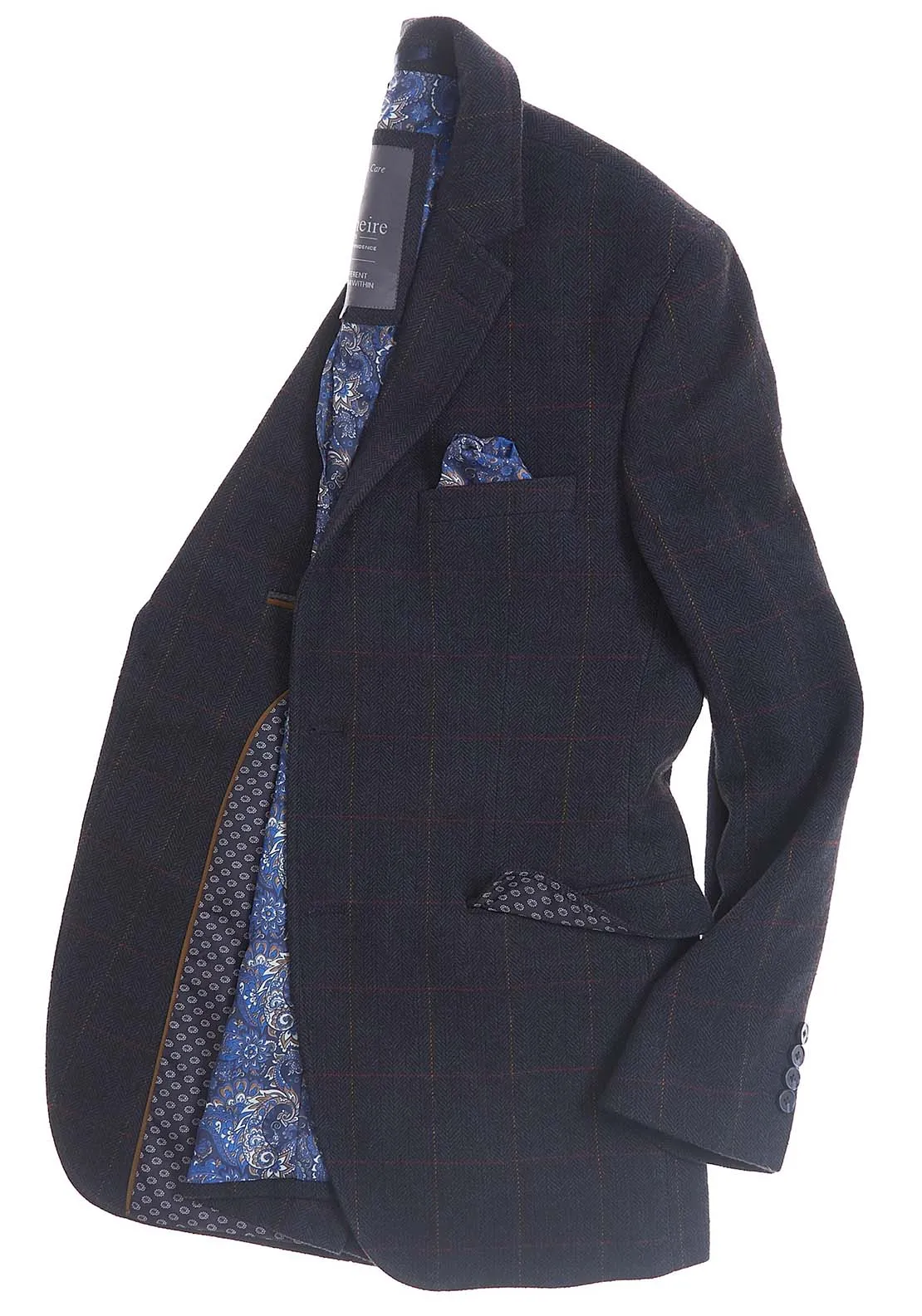 Mens Wool Mix Blazer - Navy