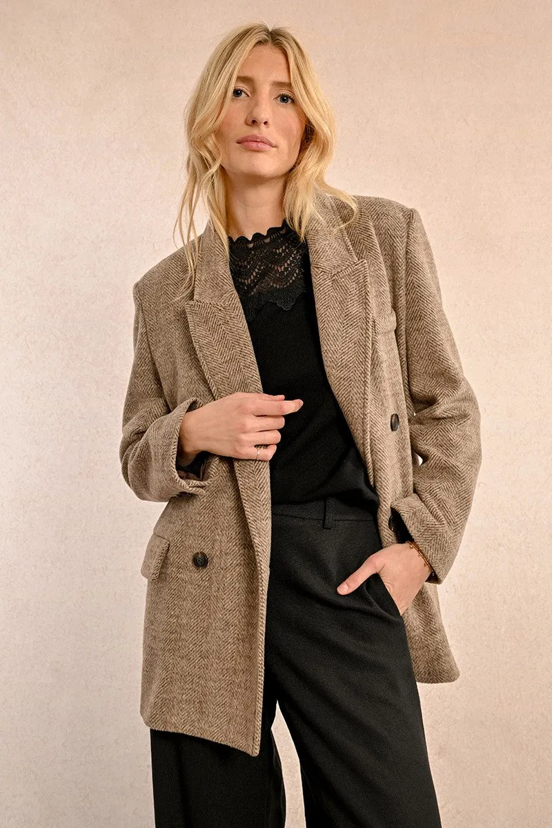 MID-LENGTH DOUBLE-BREASTED COAT