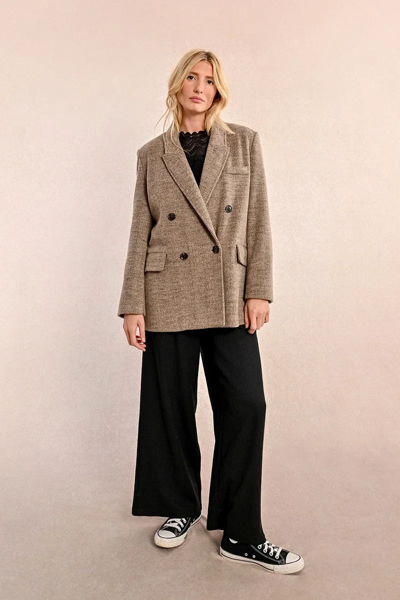 MID-LENGTH DOUBLE-BREASTED COAT