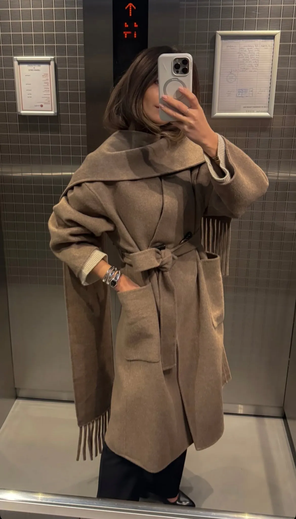MILDRED COAT WITH SCARF