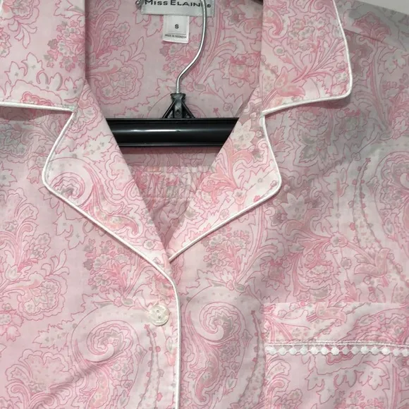 MISS ELAINE PAJAMAS 2-pc Paisley Pink NWT sz S