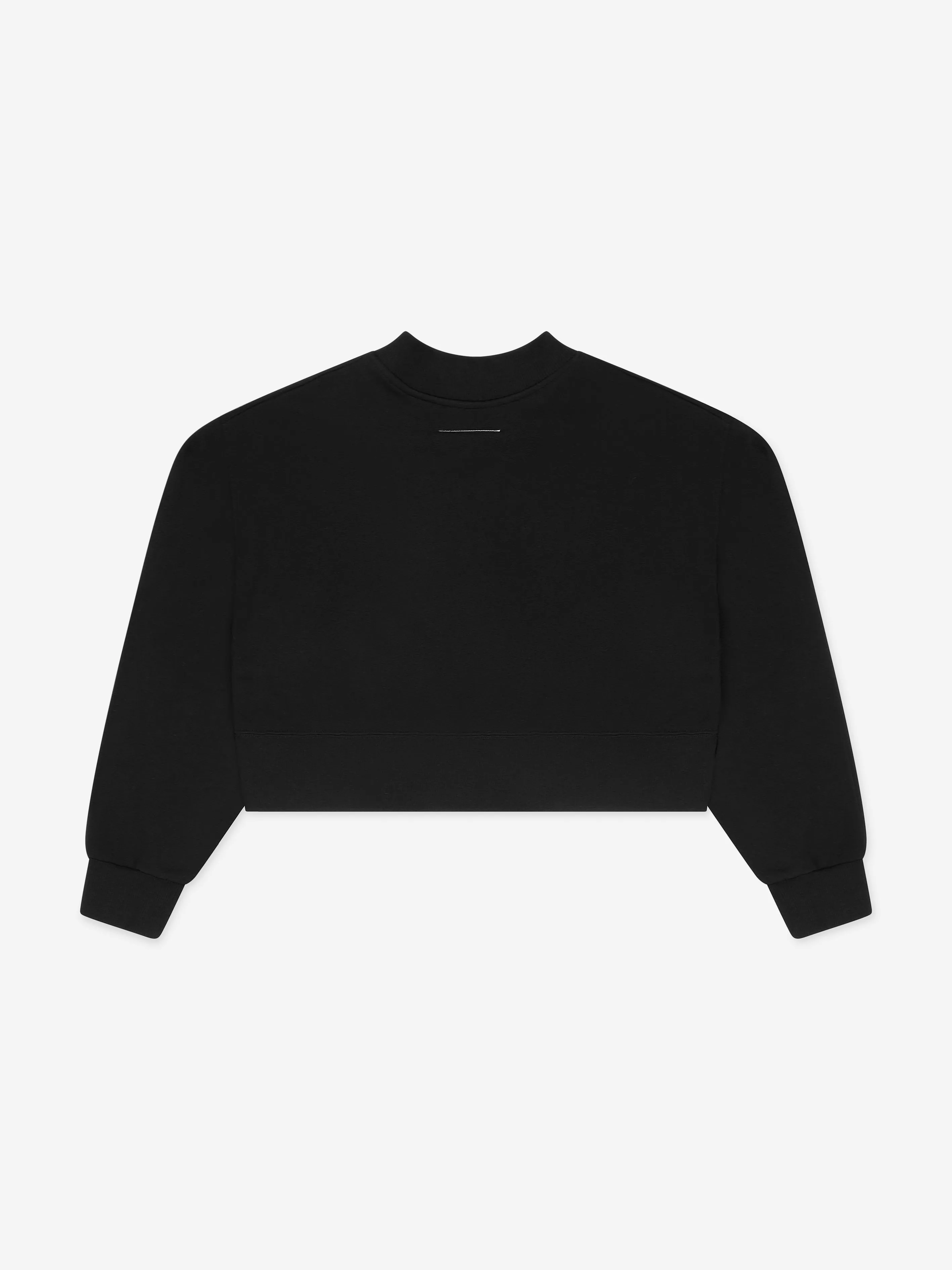MM6 Maison Margiela Kids Cropped Logo Sweatshirt in Black
