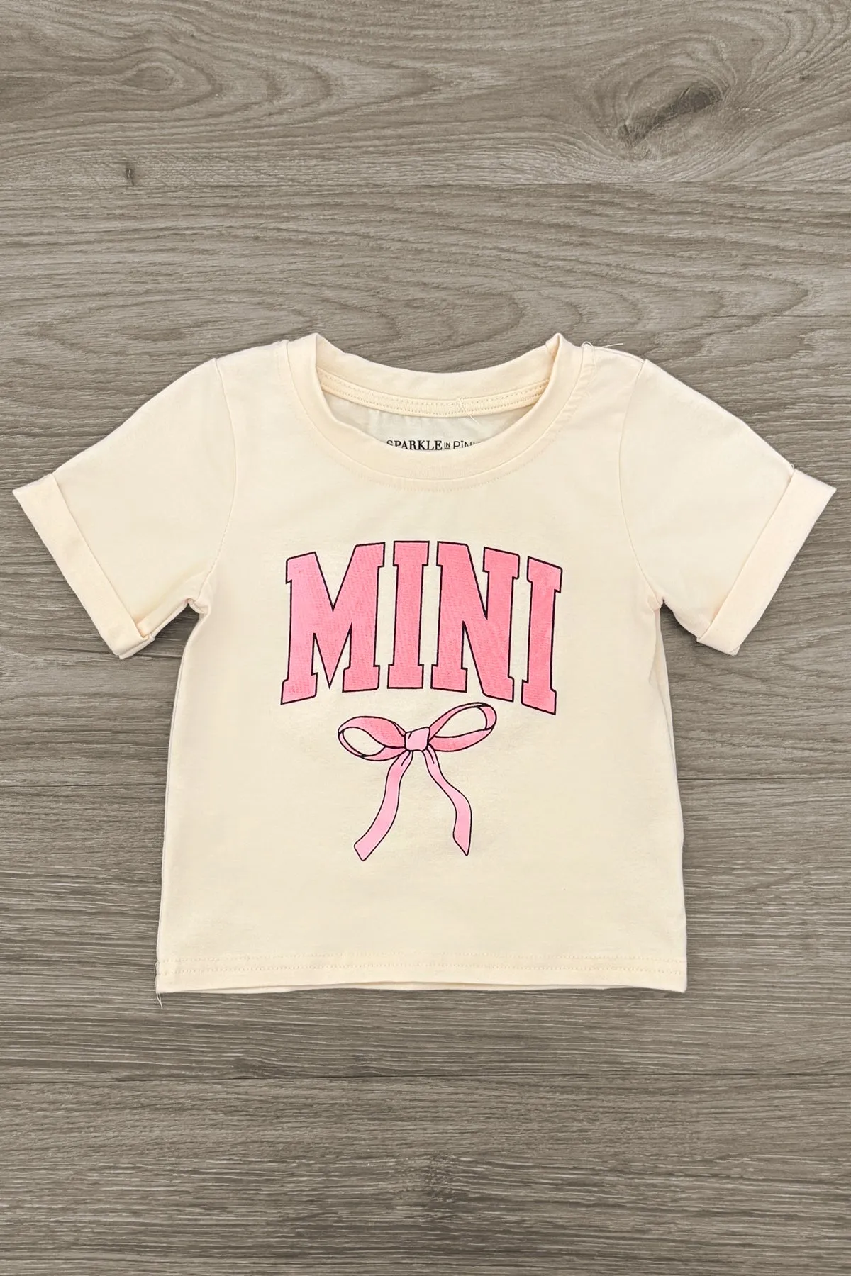Mom & Me - "Mama & Mini" Cream Bow Top
