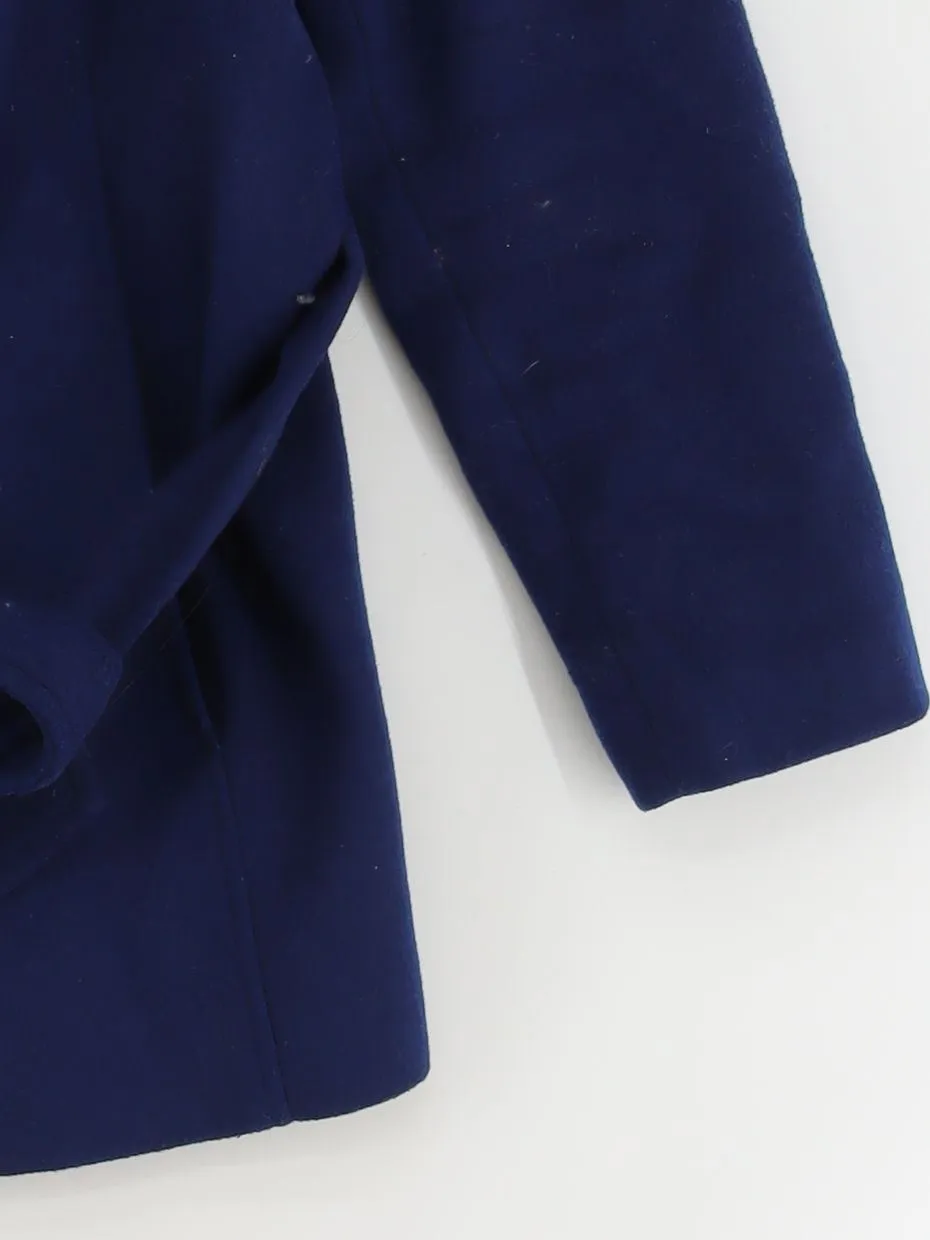 Monsoon Women's Coat UK 18 Blue Polyester with Wool