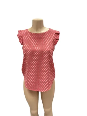 Monteau (Small) Pink Polka Dot Blouse