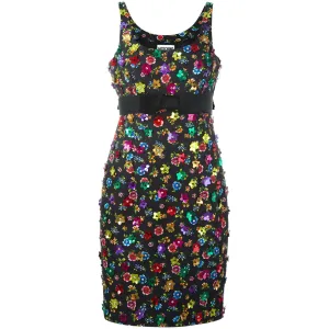 Moschino Flower Power Black Dress