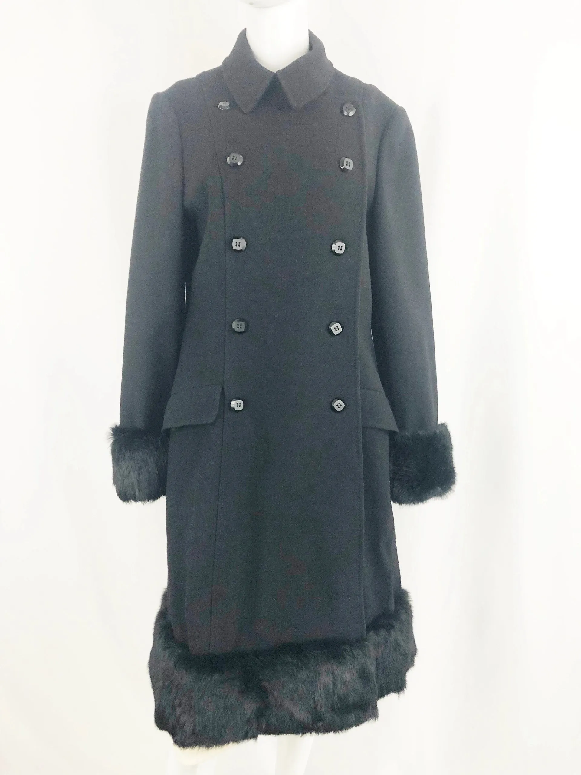 Moschino Rabbit Trim Coat Size 10