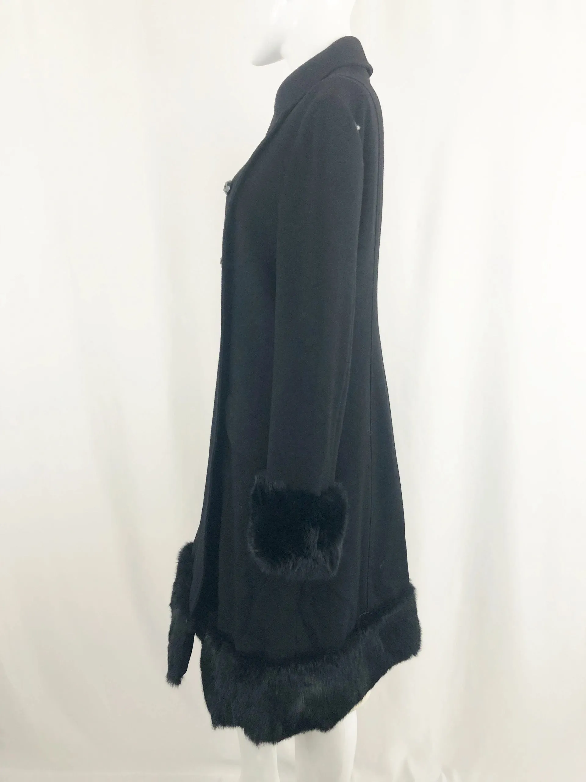 Moschino Rabbit Trim Coat Size 10
