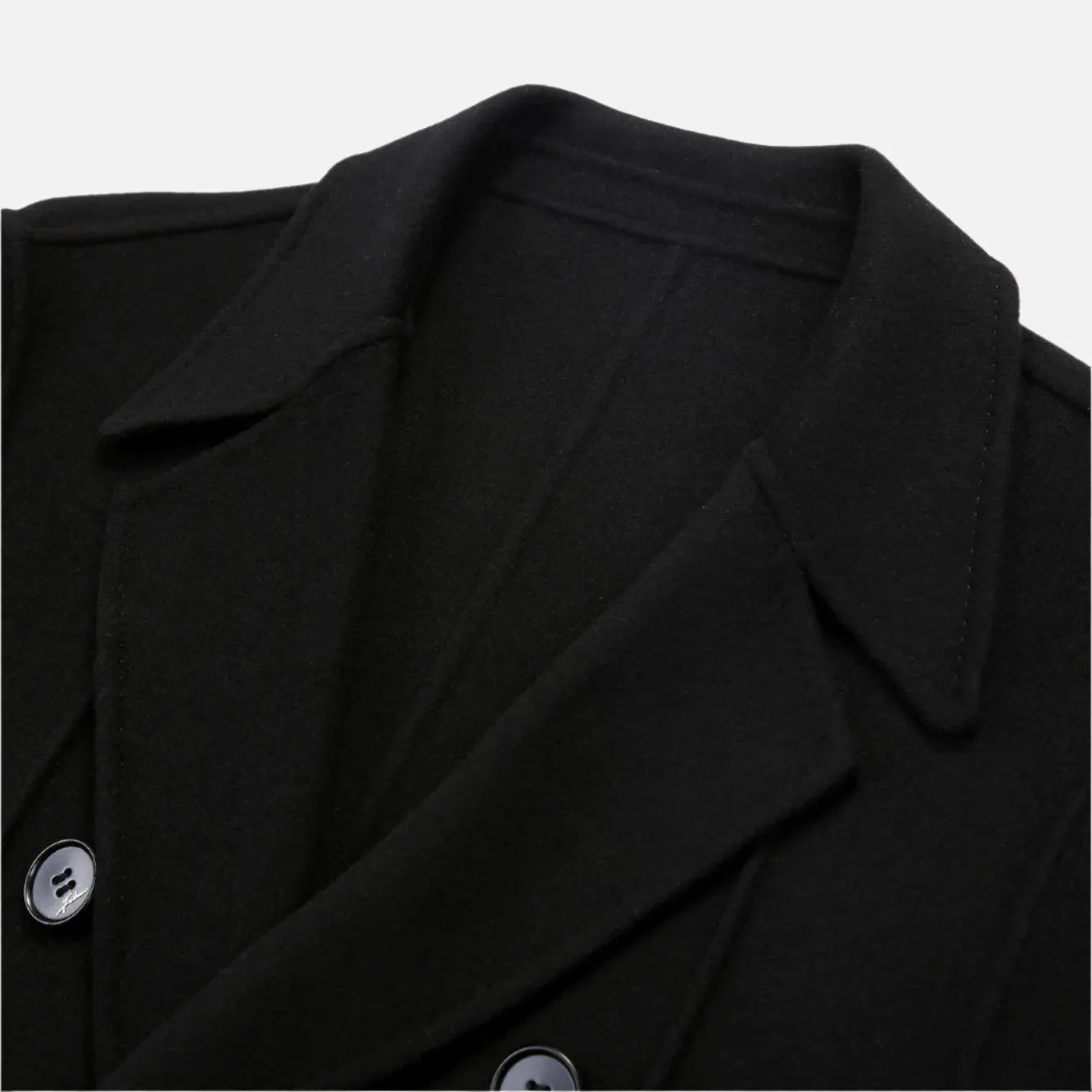 Munich Black Wool Coat