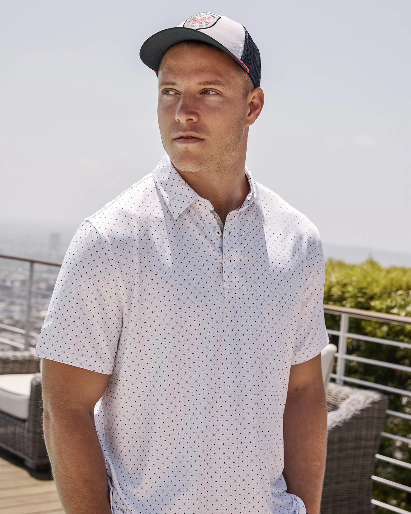 MVP MONTROSE STAR & DOT PRINT POLO