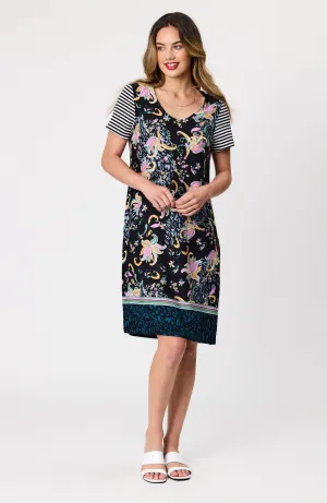 Nakita Border Print Dress
