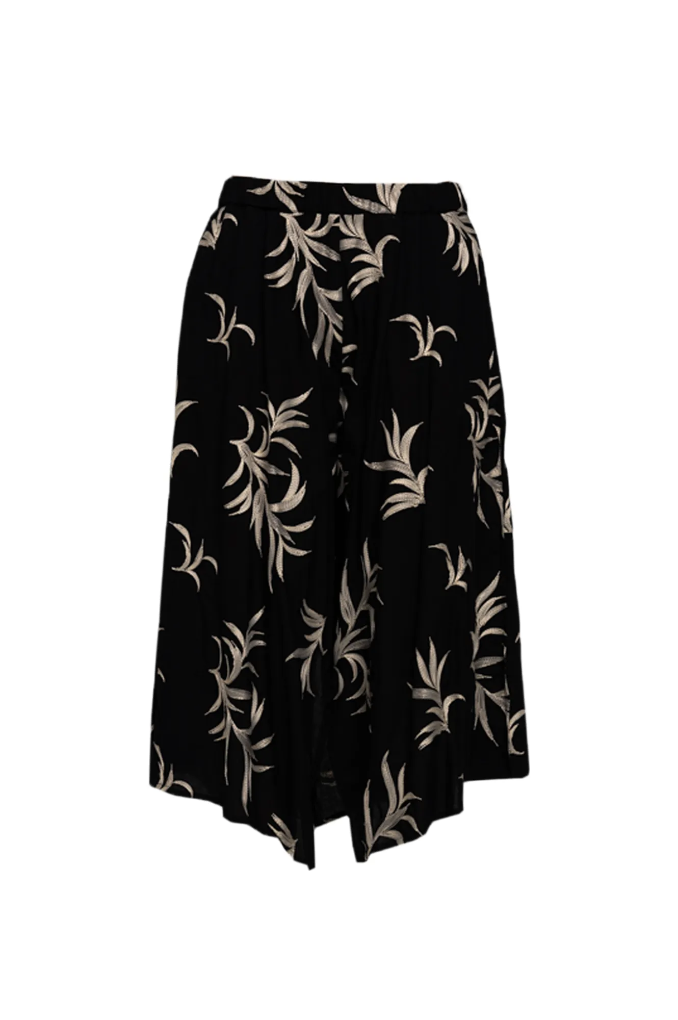 NANA black wide-legged culottes