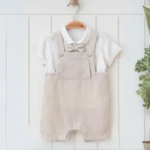 Natural Linen Salopet Set